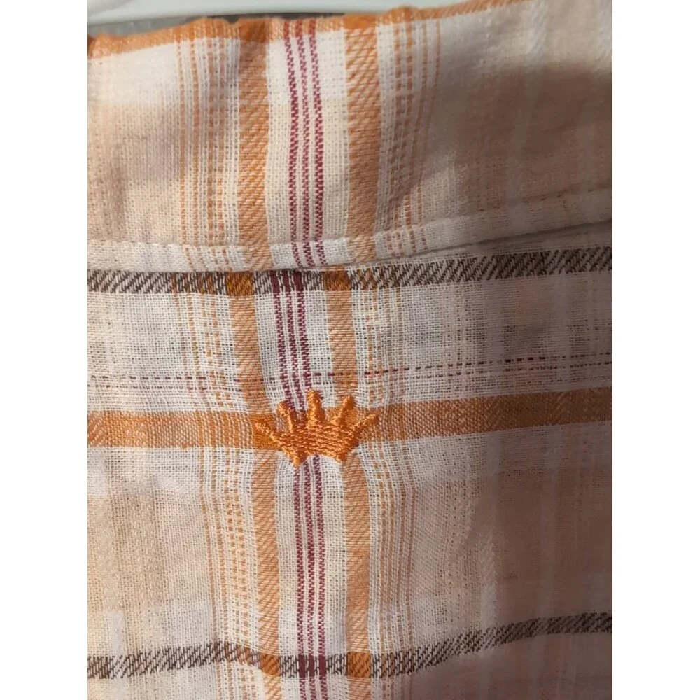 Steve Harvey Classic Men's Plaid Short Sleeve Button Up Size 5XL NWT 100% Linen - Picture 8 of 10